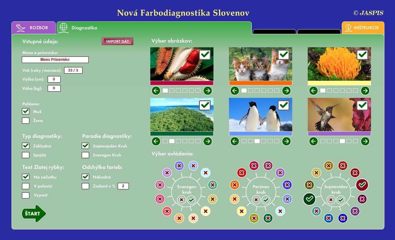 nova farbodiagnostika slovenov